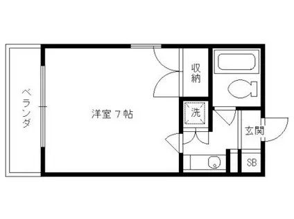 エルシティー四ノ宮(1K/4階)の間取り写真