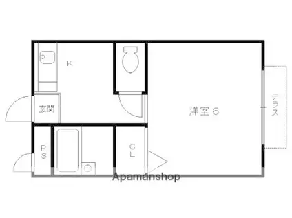 柴田ハイツ(1K/1階)の間取り写真
