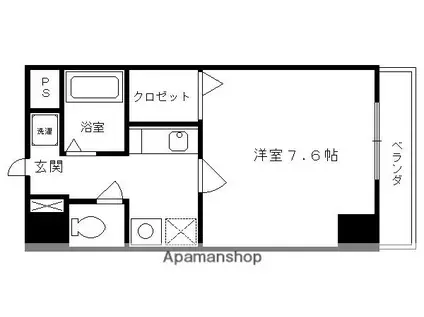 カンタル中書島(1K/2階)の間取り写真