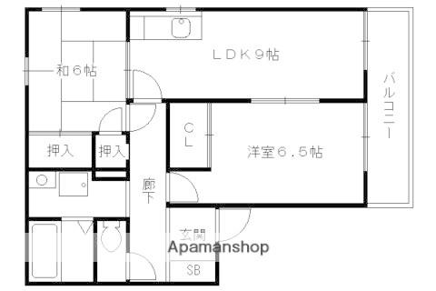 グランメゾン古川(2DK/1階)の間取り写真