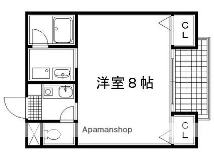 ラピス京都神宮道(1K/6階)の間取り写真