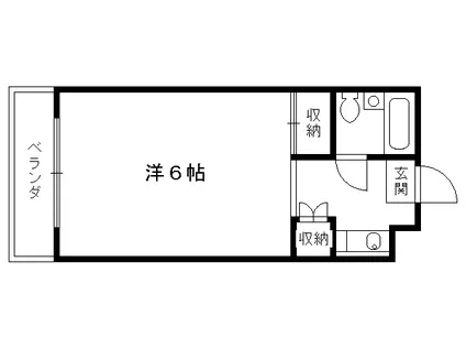 サンコーポ白川(1K/2階)の間取り写真