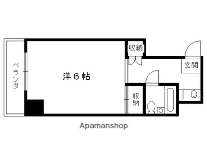 サンコーポ白川(1K/5階)の間取り写真