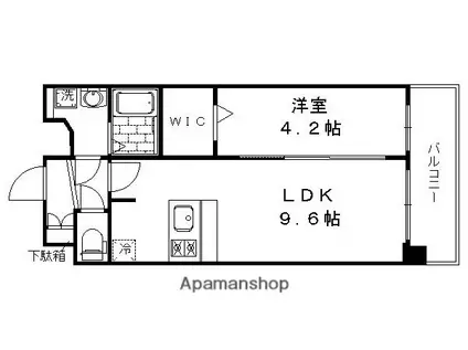 プレサンスTHEKYOTO 華苑(1LDK/7階)の間取り写真