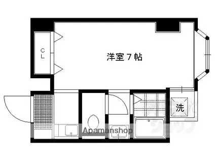 FLAT136(1K/3階)の間取り写真