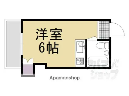 シャトー神宮道(ワンルーム/3階)の間取り写真