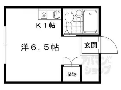 フローラル上花山(1K/2階)の間取り写真