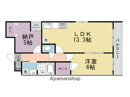 サクシード伏見車町2ND(1SLDK/4階)の間取り写真