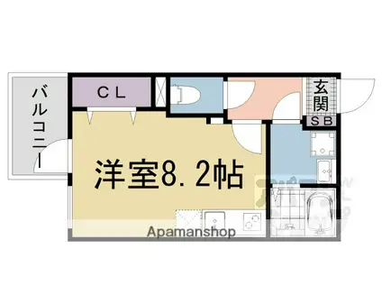 グランデコート大宅サウス(ワンルーム/3階)の間取り写真