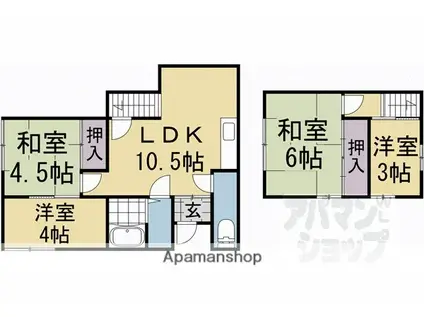 中御霊町貸家(4LDK)の間取り写真