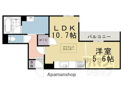 シャーメゾンSAITO(1LDK/4階)の間取り写真