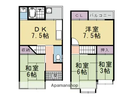 森本町藪路貸家52ー31(4DK)の間取り写真