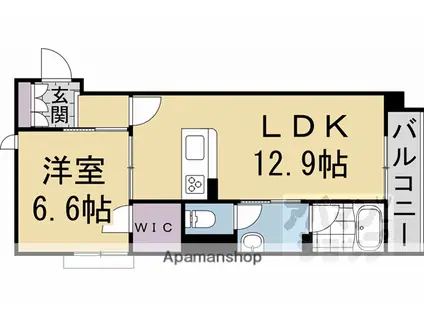 シャーメゾン惣(1LDK/2階)の間取り写真