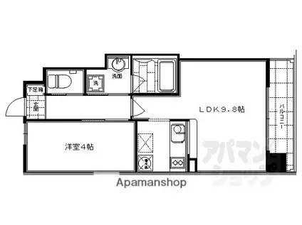 S-FORT二条城前(1LDK/4階)の間取り写真