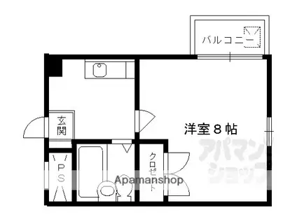 フレグランス大宮(1K/4階)の間取り写真