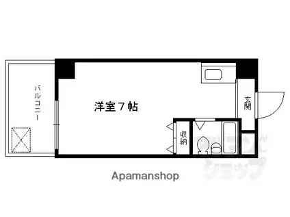 ヨシカワビル(1K/4階)の間取り写真