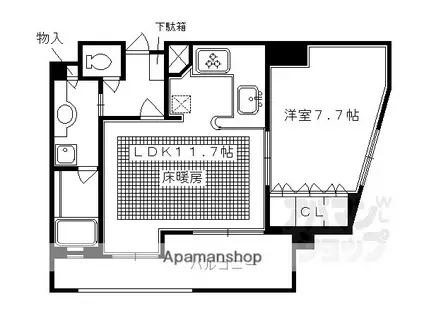 ベラジオ京都清水(1LDK/7階)の間取り写真