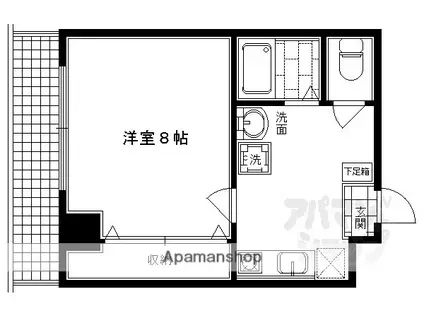 京OHBU(1K/1階)の間取り写真