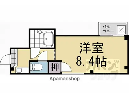 メゾン・ド・リーブルII(1K/2階)の間取り写真