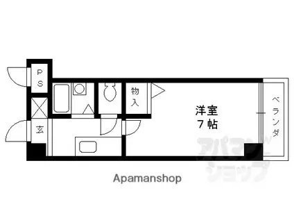 BUILM-ONE(1K/2階)の間取り写真