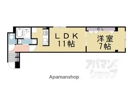 本上神明町マンション(1LDK/2階)の間取り写真