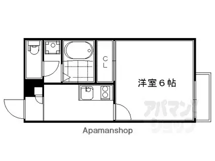 レオパレス西ノ京吽(1K/2階)の間取り写真