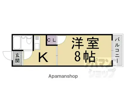 きたがわハイツ(1K/2階)の間取り写真
