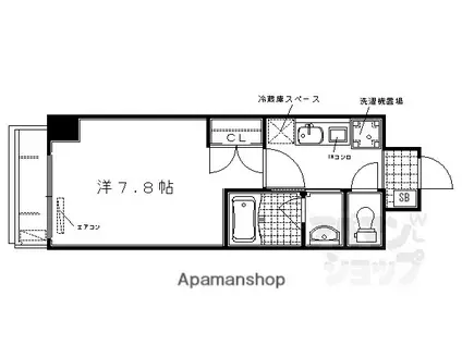 エル・セレーノ西院I番館(1K/5階)の間取り写真