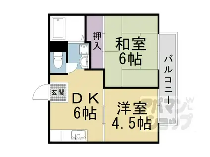 サングリーンハイツ(2DK/2階)の間取り写真