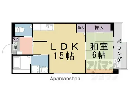 洛和ホーム 音羽の里(1LDK/4階)の間取り写真