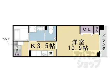 洛和ホーム 音羽の里(1K/5階)の間取り写真