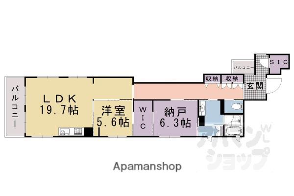 京阪電気鉄道京阪線 清水五条駅 徒歩9分 4階建 築3年(2LDK/4階)の間取り写真