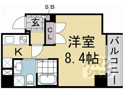 ザ・パークレジデンス京都駅前(1K/5階)の間取り写真
