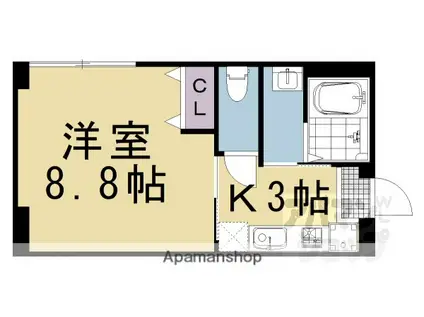 天進ビル(1K/4階)の間取り写真