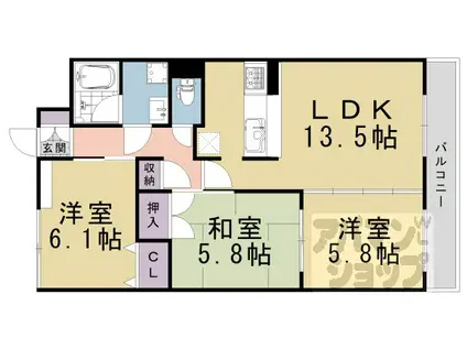 アーバンサクセス(3LDK/1階)の間取り写真