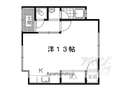日の出荘(ワンルーム/1階)の間取り写真