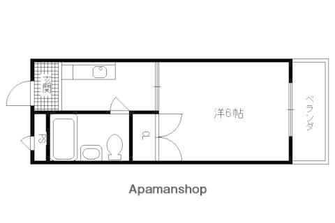 コーポ三和(1K/4階)の間取り写真