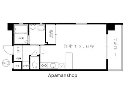 ファインエレガンスビル(ワンルーム/3階)の間取り写真