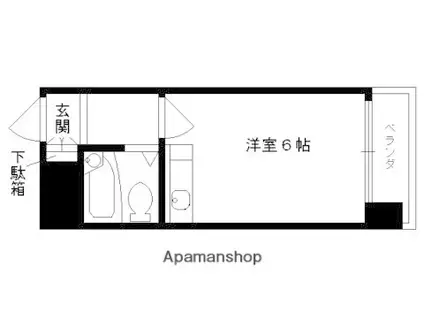 朝日プラザ鴨川(ワンルーム/5階)の間取り写真