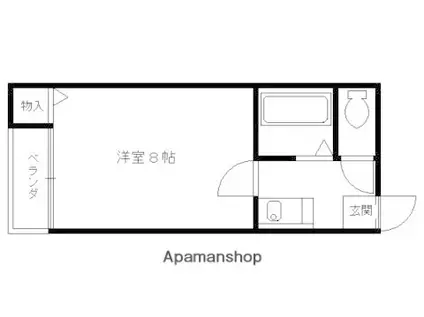 A・CCUEIL 五条(1K/2階)の間取り写真