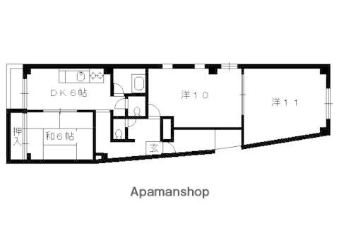 アサヒマンション(3LDK/2階)の間取り写真