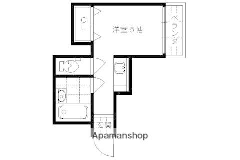チェリーアート東山(1K/3階)の間取り写真
