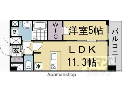 プレサンス十条凜華(1LDK/5階)の間取り写真