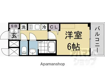 プレサンス十条凜華(1K/3階)の間取り写真