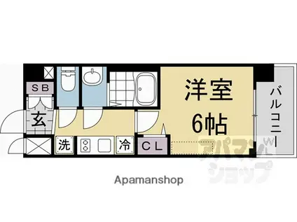 プレサンス十条凜華(1K/3階)の間取り写真