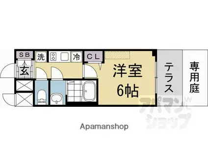 プレサンス十条凜華(1K/1階)の間取り写真