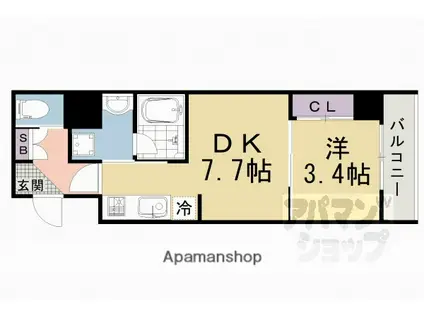 VINE OAK RABBI(1LDK/5階)の間取り写真