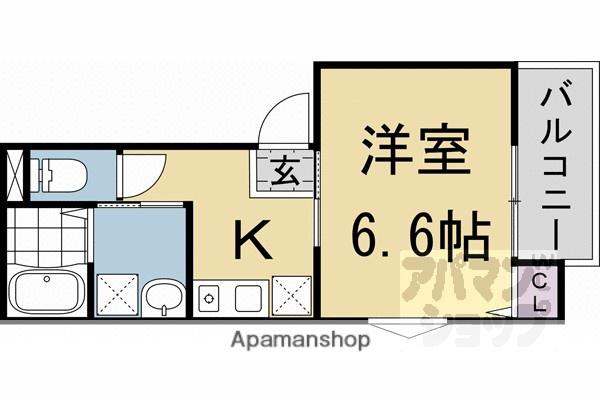 コンプレト醍醐(1K/3階)の間取り写真