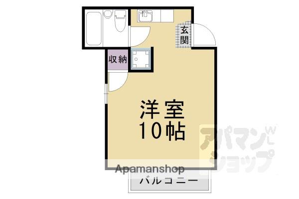 アネックス御陵(1K/2階)の間取り写真
