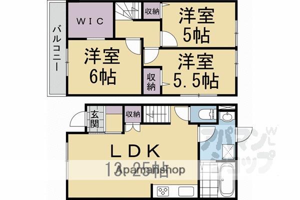 セントフィオーレ淀(3LDK)の間取り写真